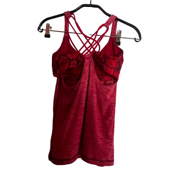 Lululemon Sunset salutation Tank Top Red Sz 4 - Picture 5 of 8